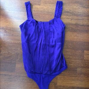 Marciano by Guess Satin Silk Braided Straps Bodysuit Layering Tank Top/Cami S